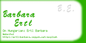 barbara ertl business card